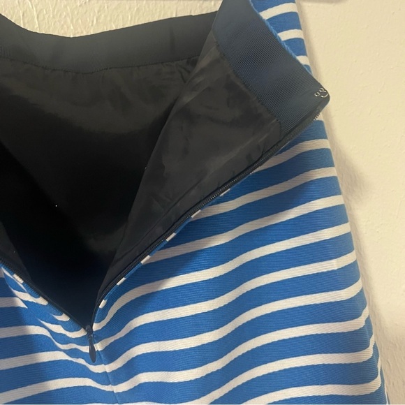 J. CREW Women’s Size 6 A-Line Striped 100% Cotton Skirt Color-block Navy/L.Blue - Picture 6 of 11